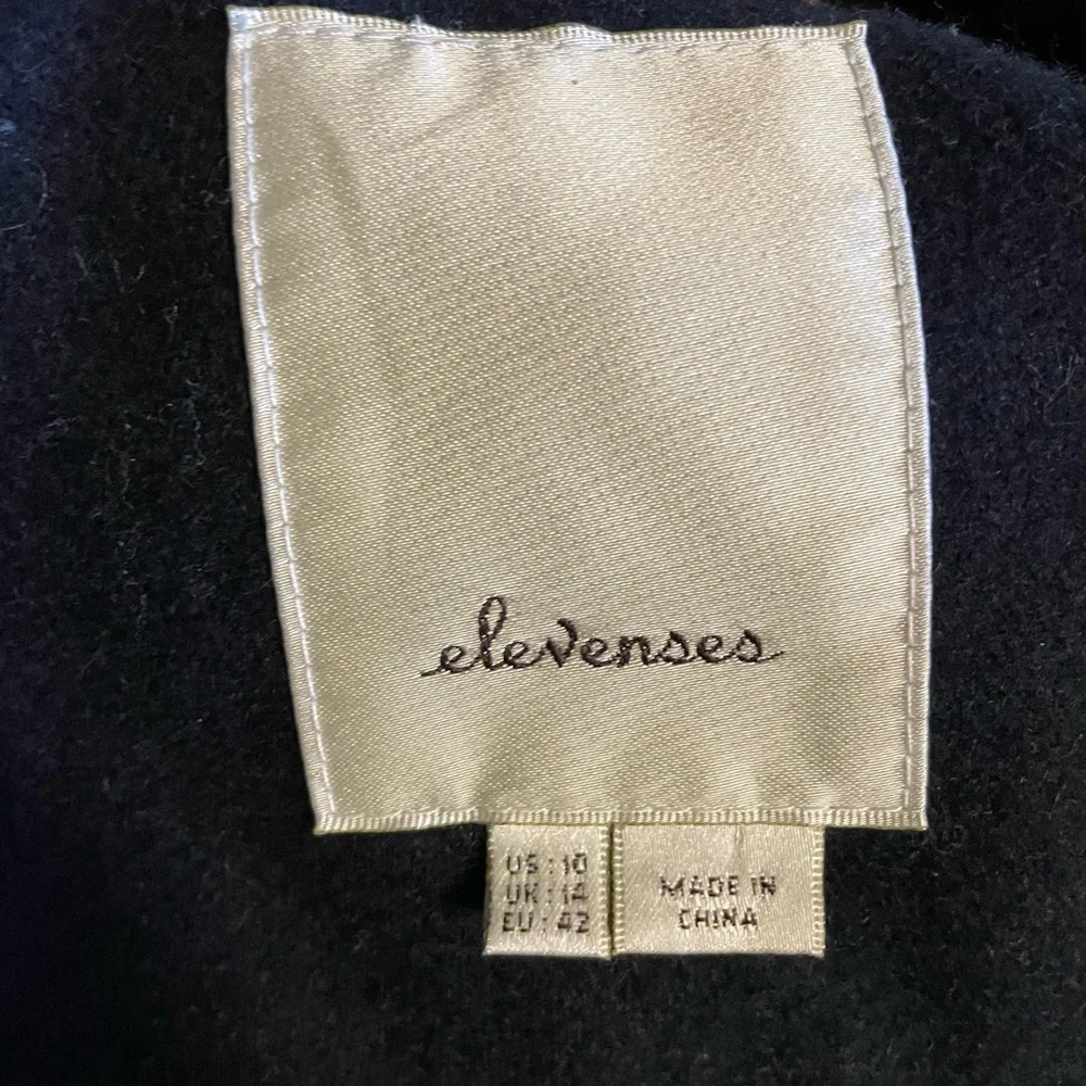 Elevenses dark blue peacoat size 10 - Picture 8 of 9